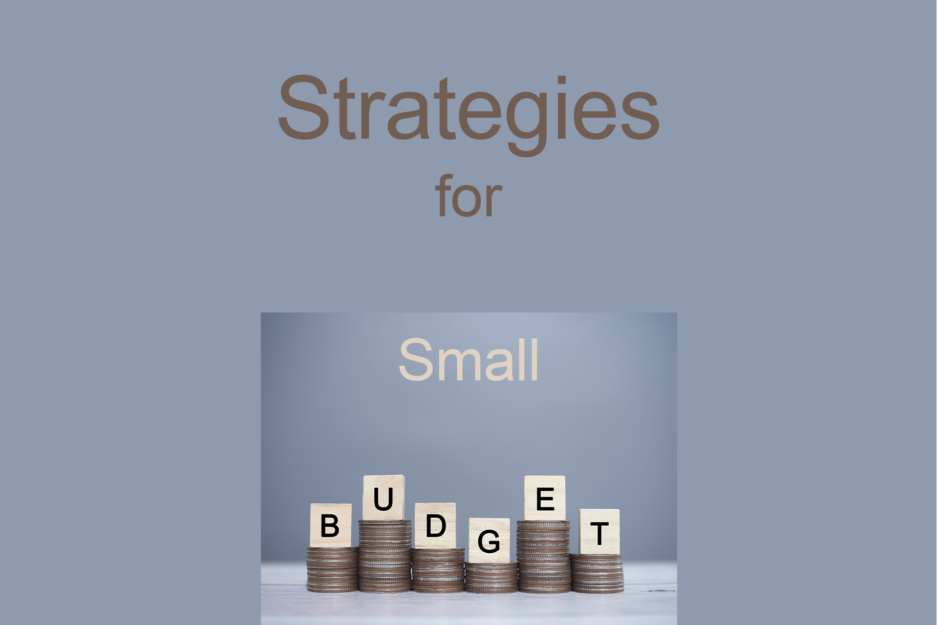 Effective Management Strategies for Small Budgets