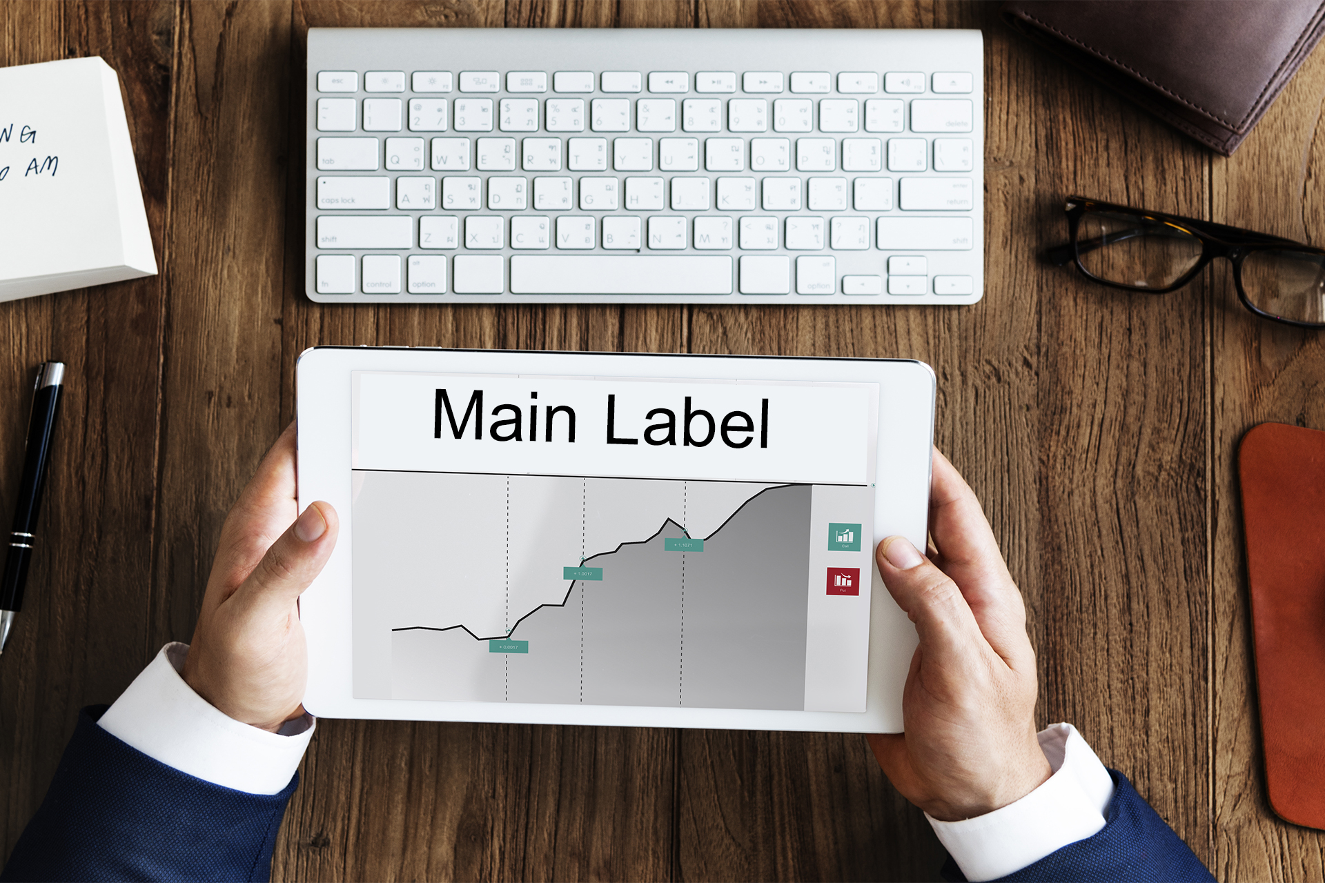 Main Label in MetaTrader terminal: example of use for marking support and resistance levels
