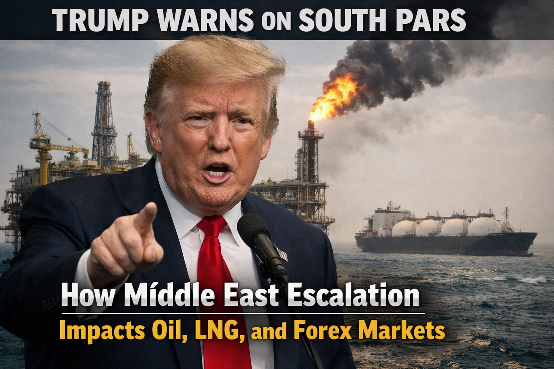 Trump Warns on South Pars: How Middle East Escalation Impacts Oil, LNG, and Forex Markets